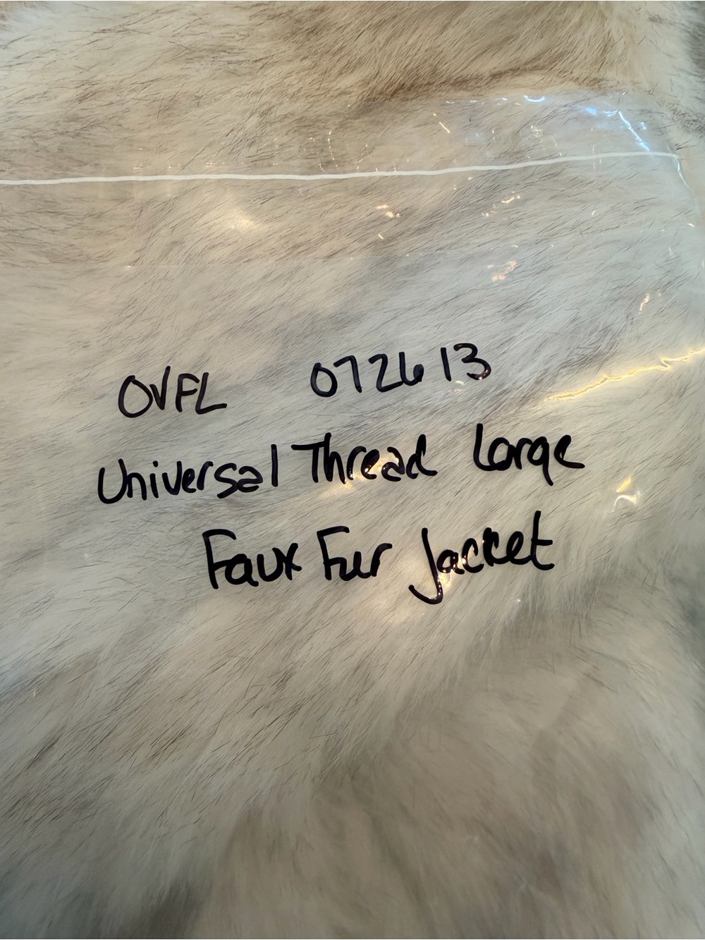 Universal Thread Large Ivory Plush Faux Fur Open Front Jacket - Picture 11 of 11